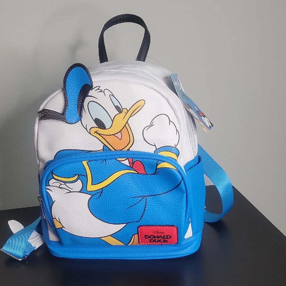 Disney Donald Duck Kids Backpack - Blue and White - Picture 1 of 6